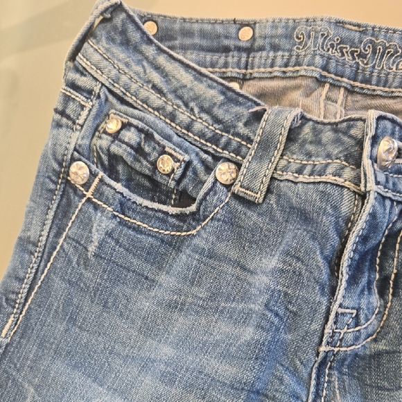 Miss Me Denim Jeans with Silver Embroidery - Picture 9 of 13